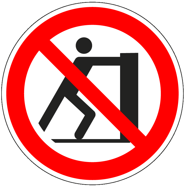 P017 - Schuiven verboden